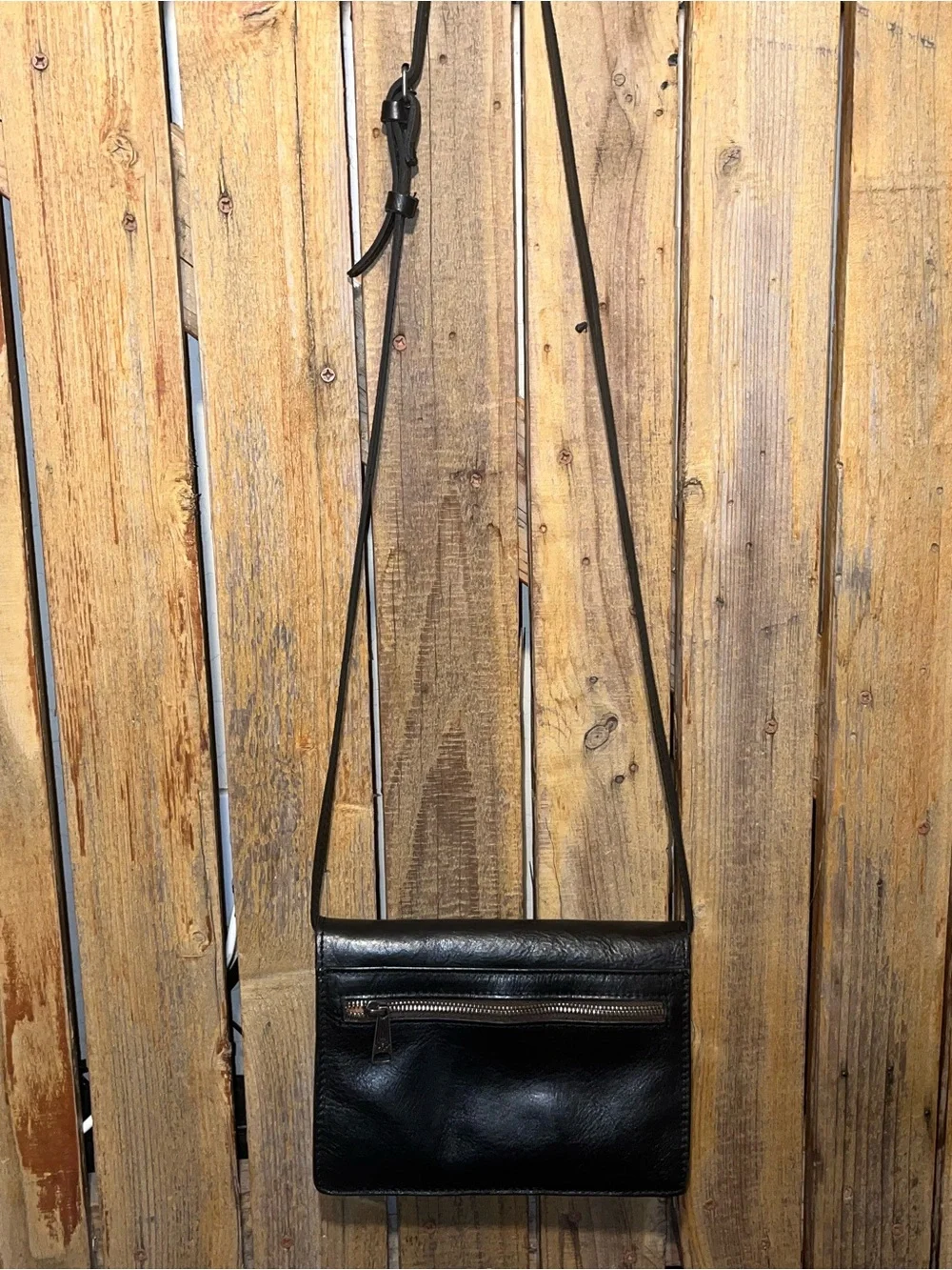 Patricia Nash Black Leather  Shoulder Bag